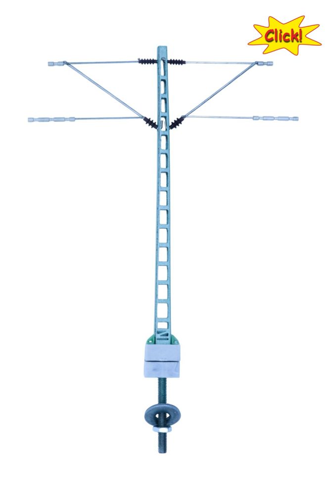 Vakwerk middenmast met 2 armen (1 stuk) (click systeem)