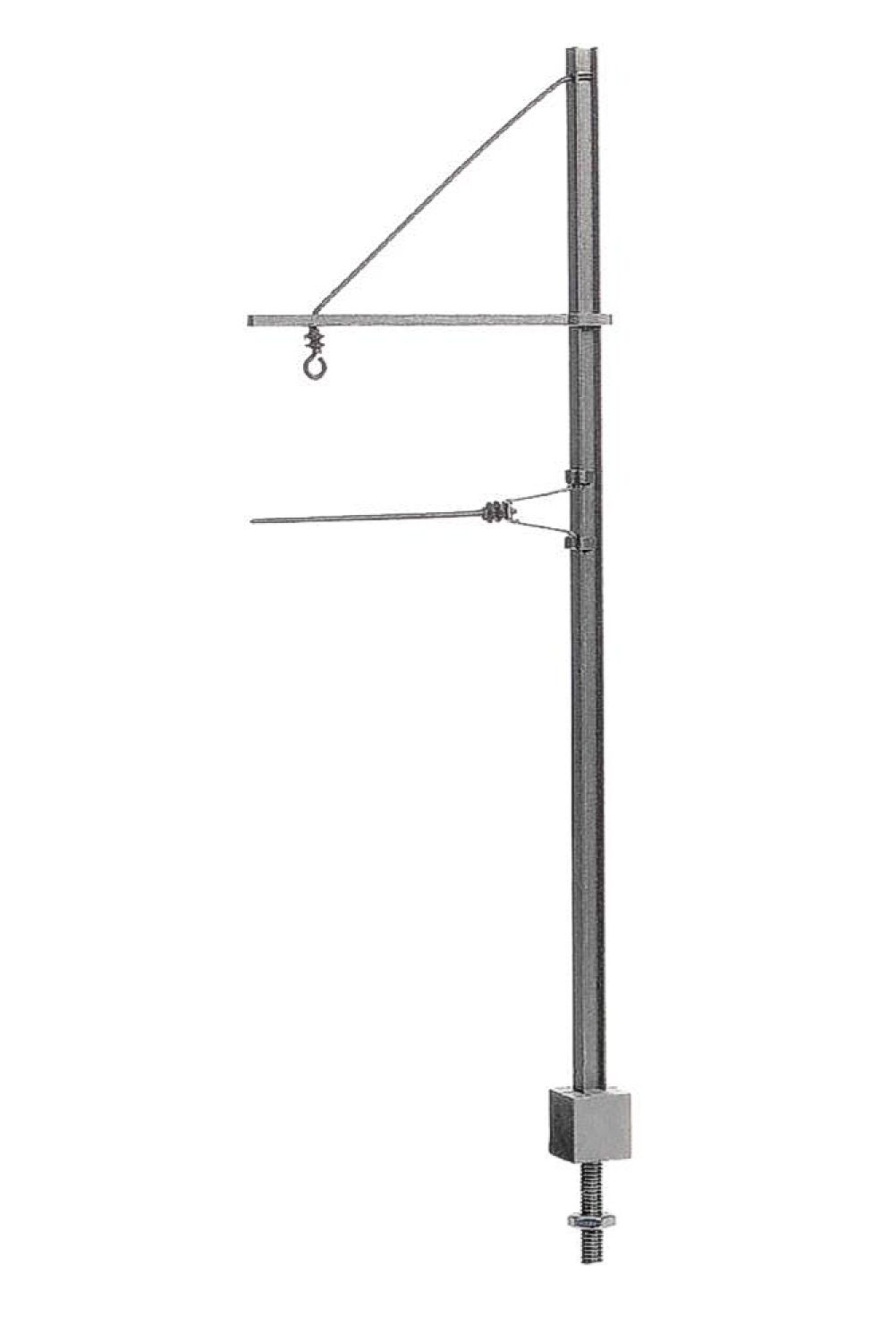 Lijnmast compleet, nikkel zilver (1 stuk)