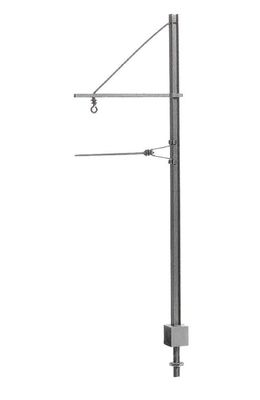 Lijnmast compleet, nikkel zilver (1 stuk)