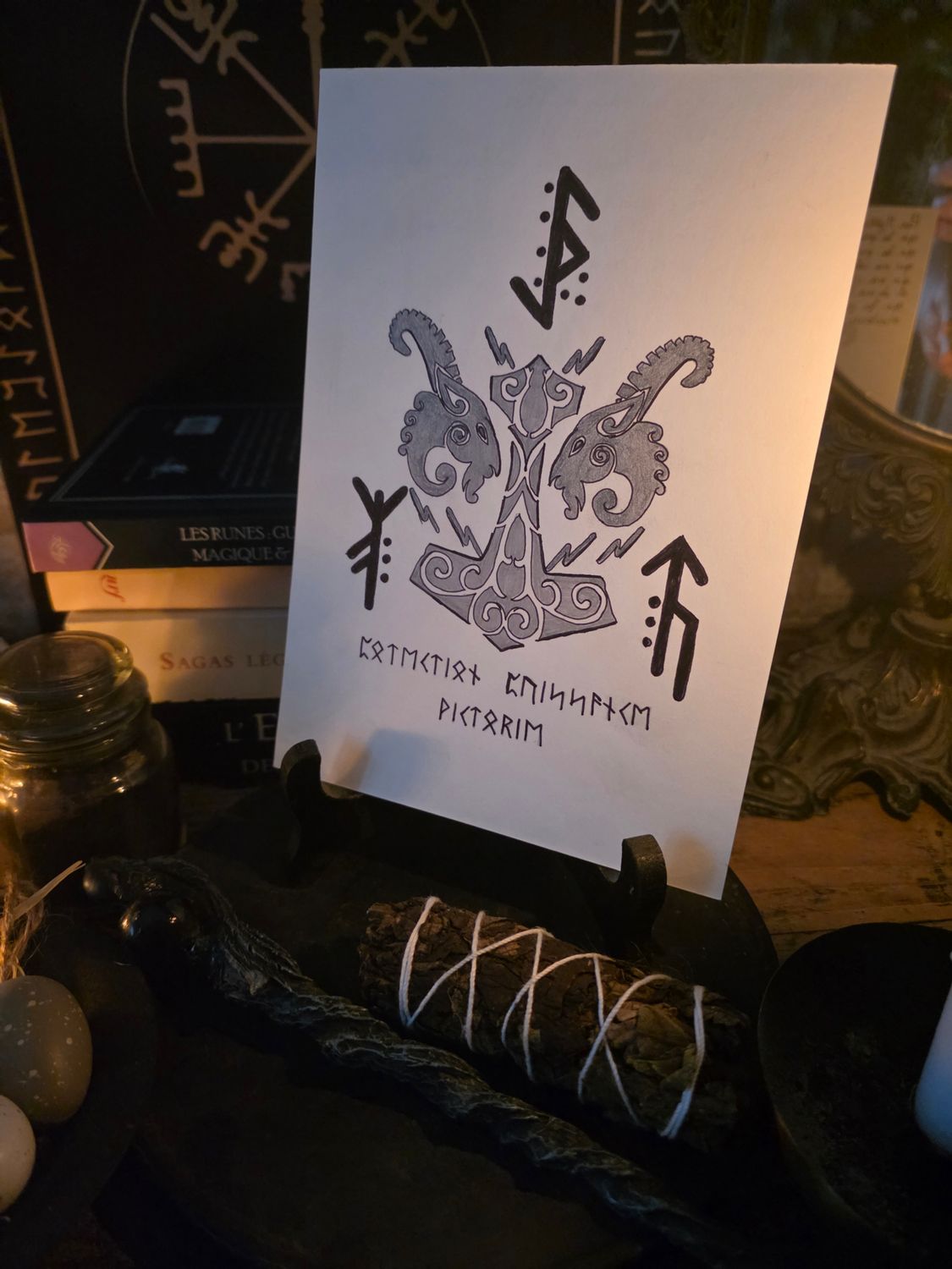 Toile runique : Marteau de Thor