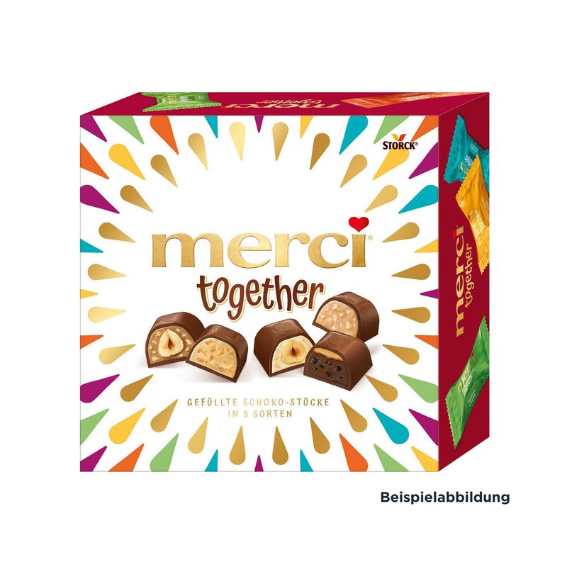 Pralinen merci together – 175 g (19 einzeln verpackte Pralinen)