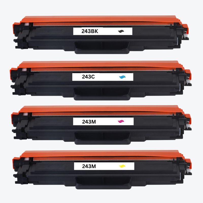 Toner-Set, alternativ zu Brother TN-243CMYK (1.000 Seiten | je Farbe)