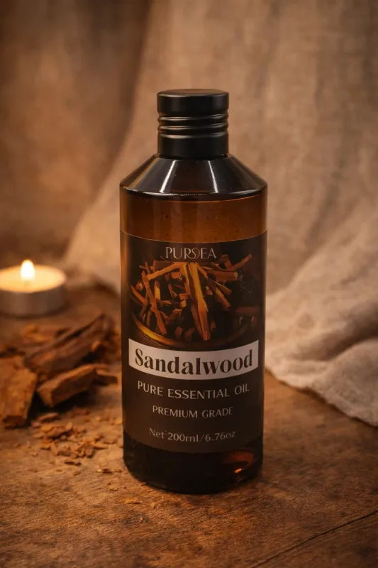 🌿✨ Sandelholz Essential Oil 200 ml – Reines ätherisches Öl – Warm, holzig