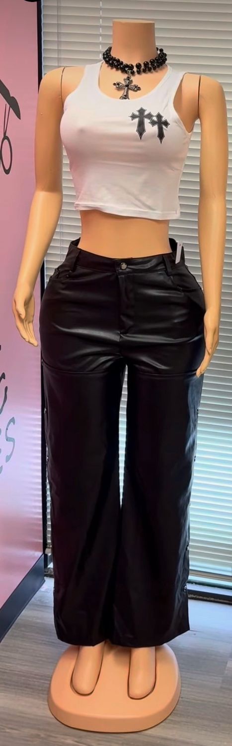 Chrome heart tank top