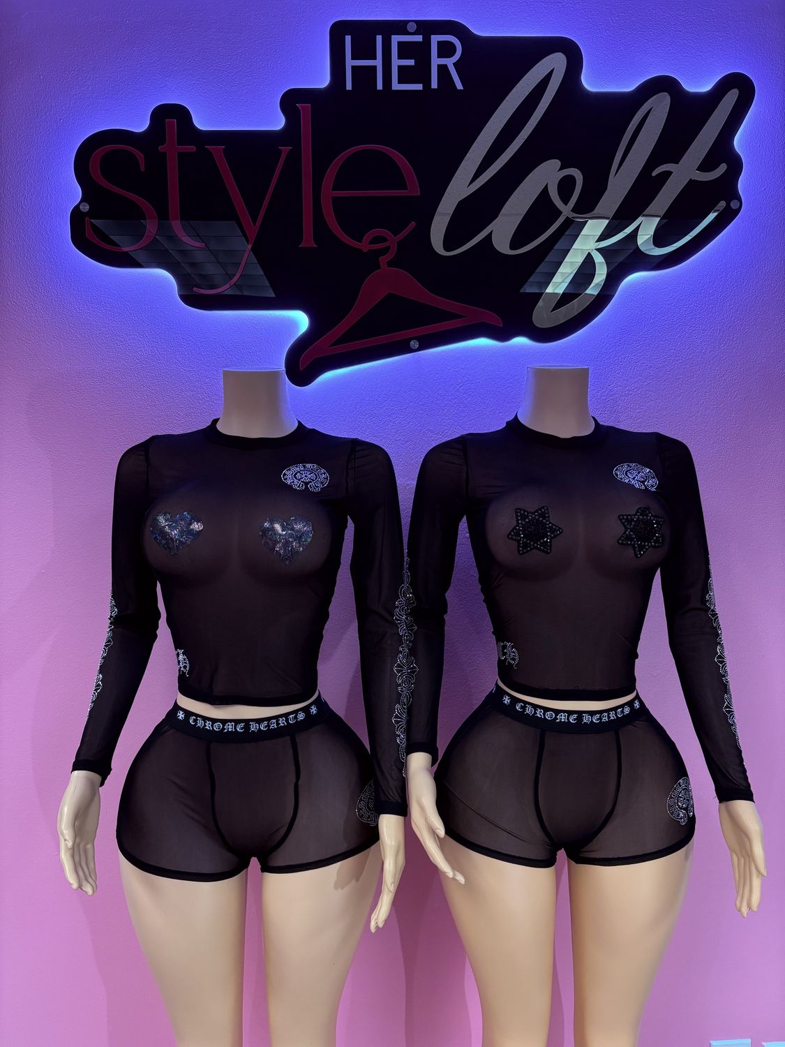 Diamond chrome heart