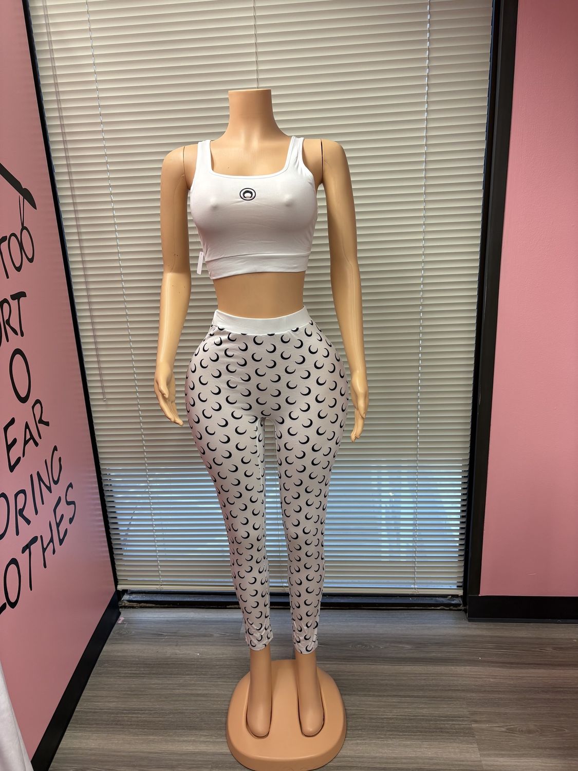 White crescent 2 piece set