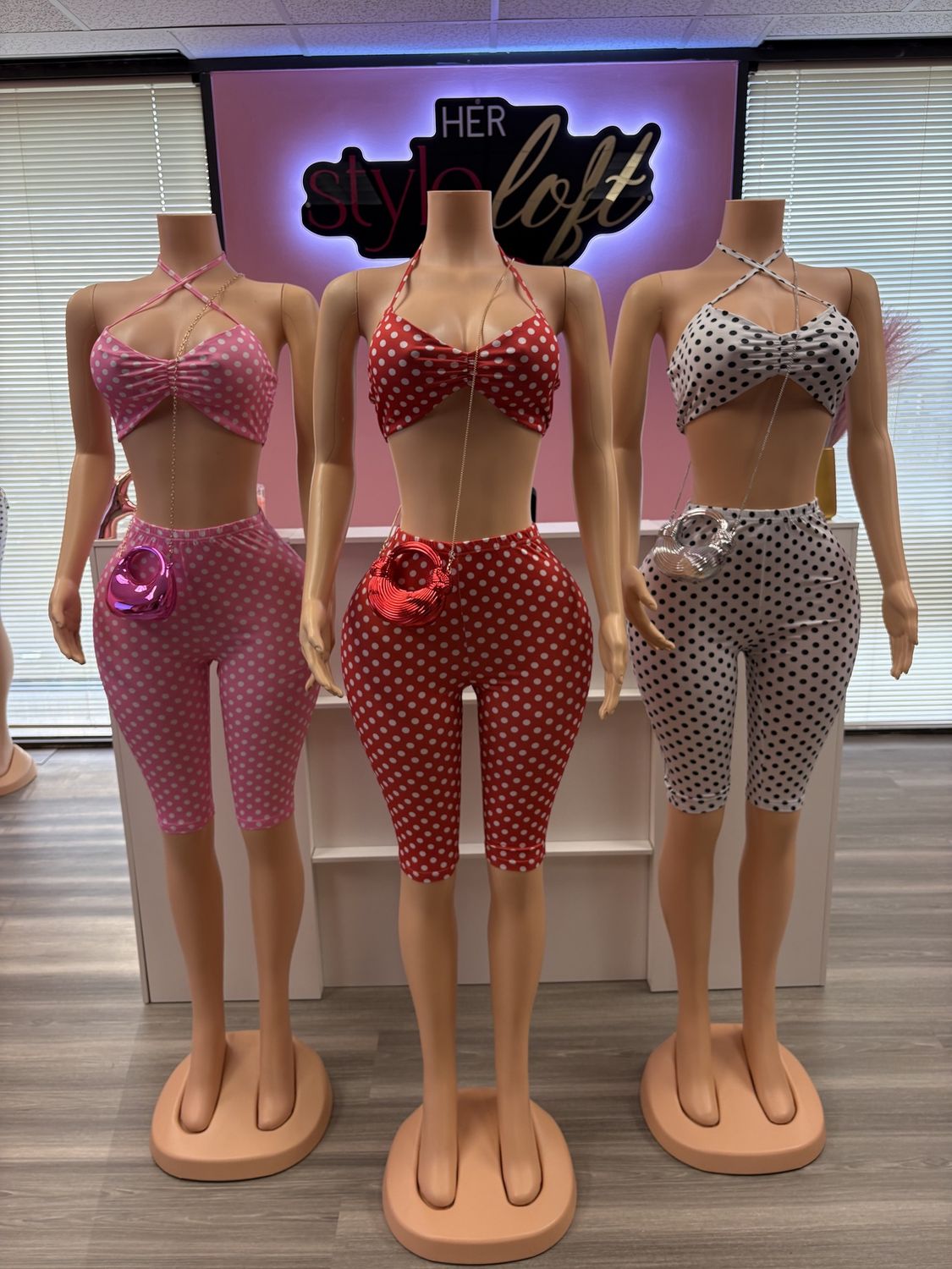 Halter top polka dot