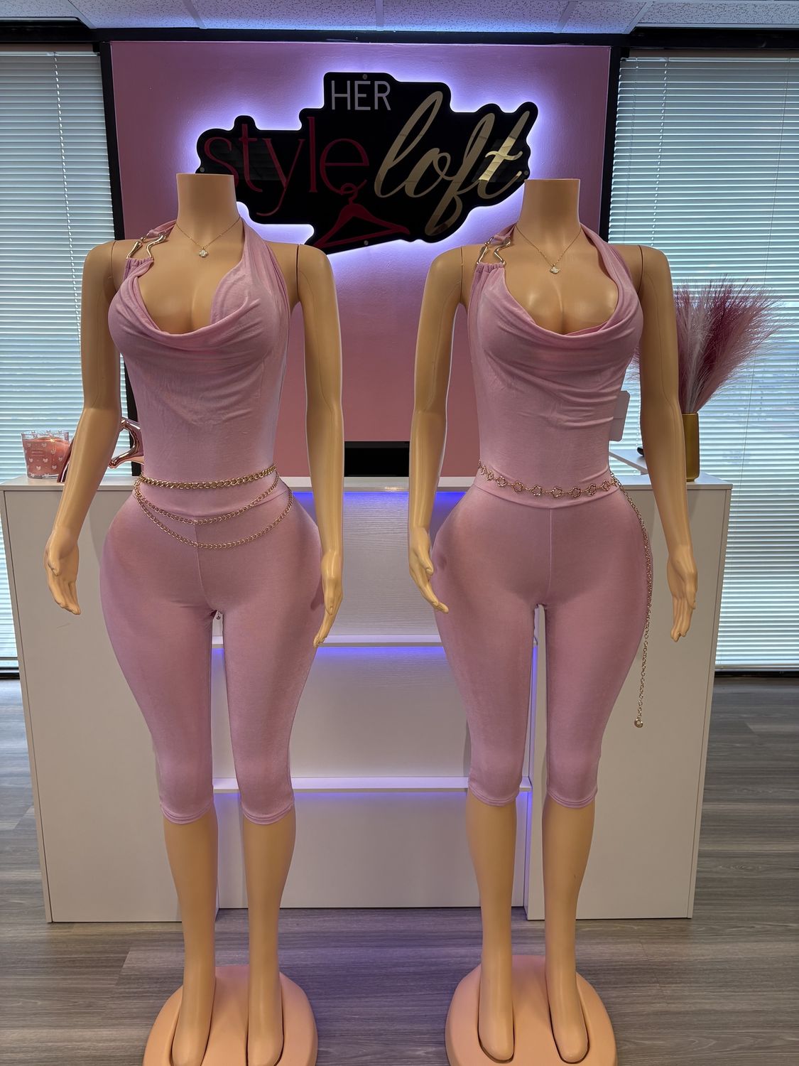 Lavender drape romper