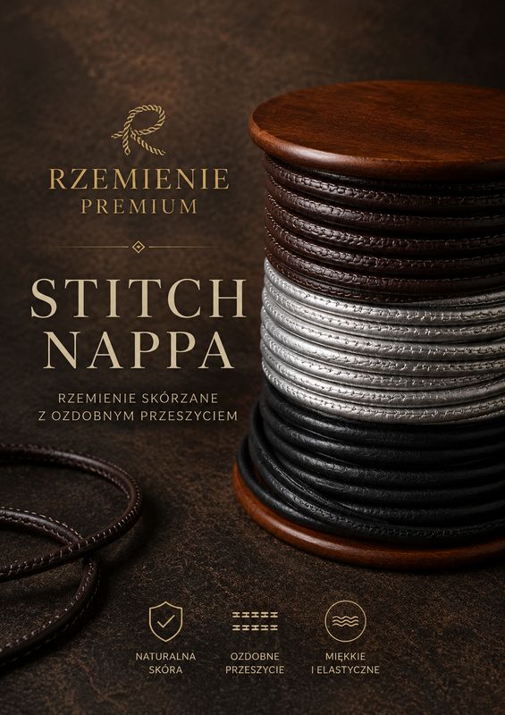 Rzemienie Stitch Nappa obszyte