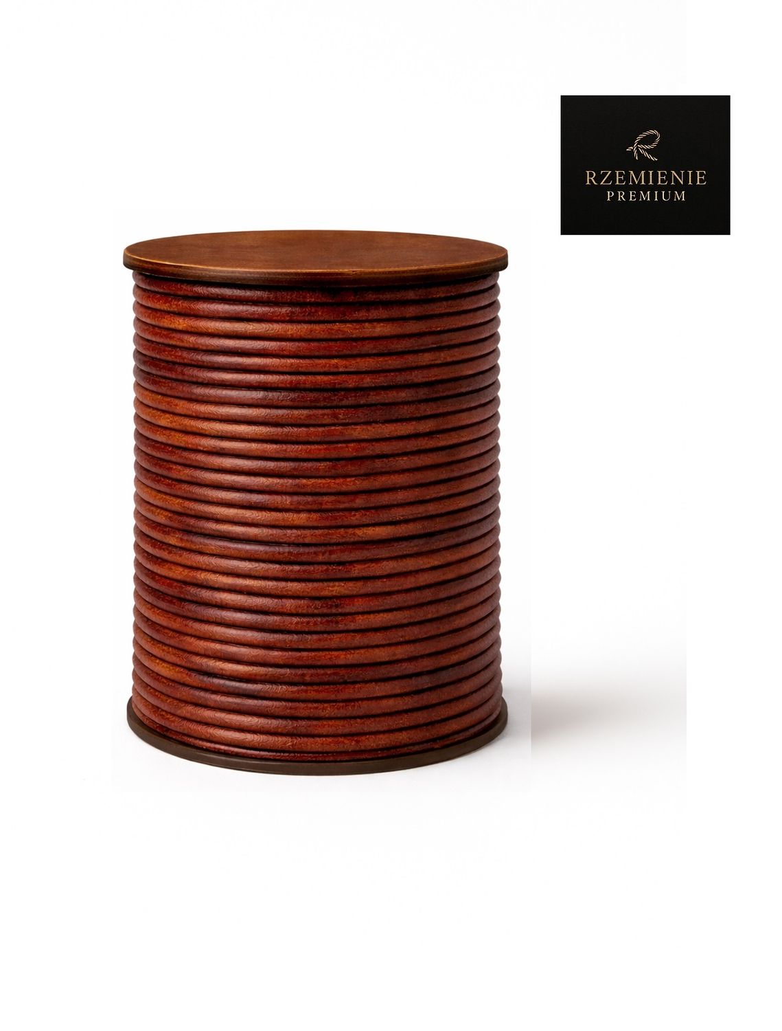 Rzemień Jubilerski okrągły Antique Red Brown 1mm klasa PREMIUM