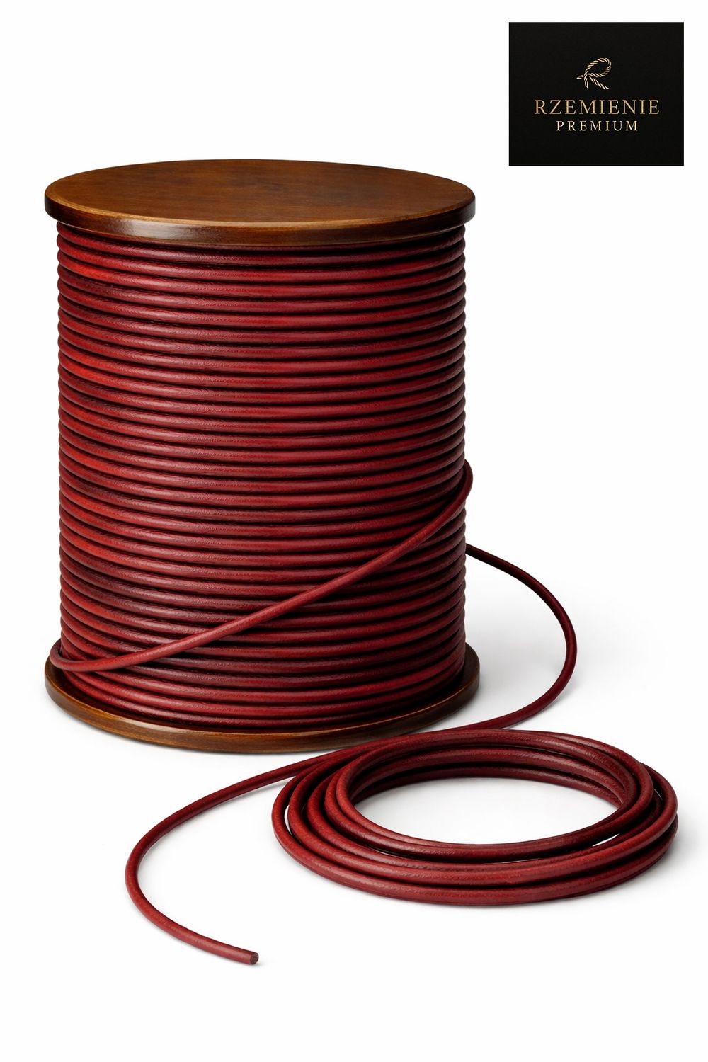 Rzemień Jubilerski okrągły Antique Red 2 mm klasa PREMIUM