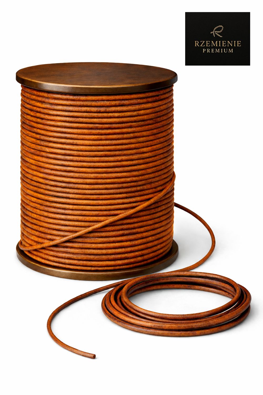 Rzemień Jubilerski okrągły Antique Orange 2 mm klasa PREMIUM