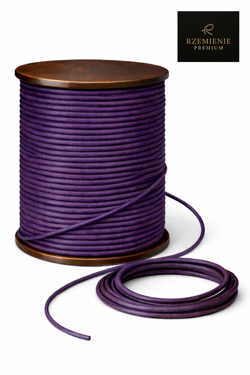 Rzemień Jubilerski okrągły Antique Violet 2 mm klasa PREMIUM