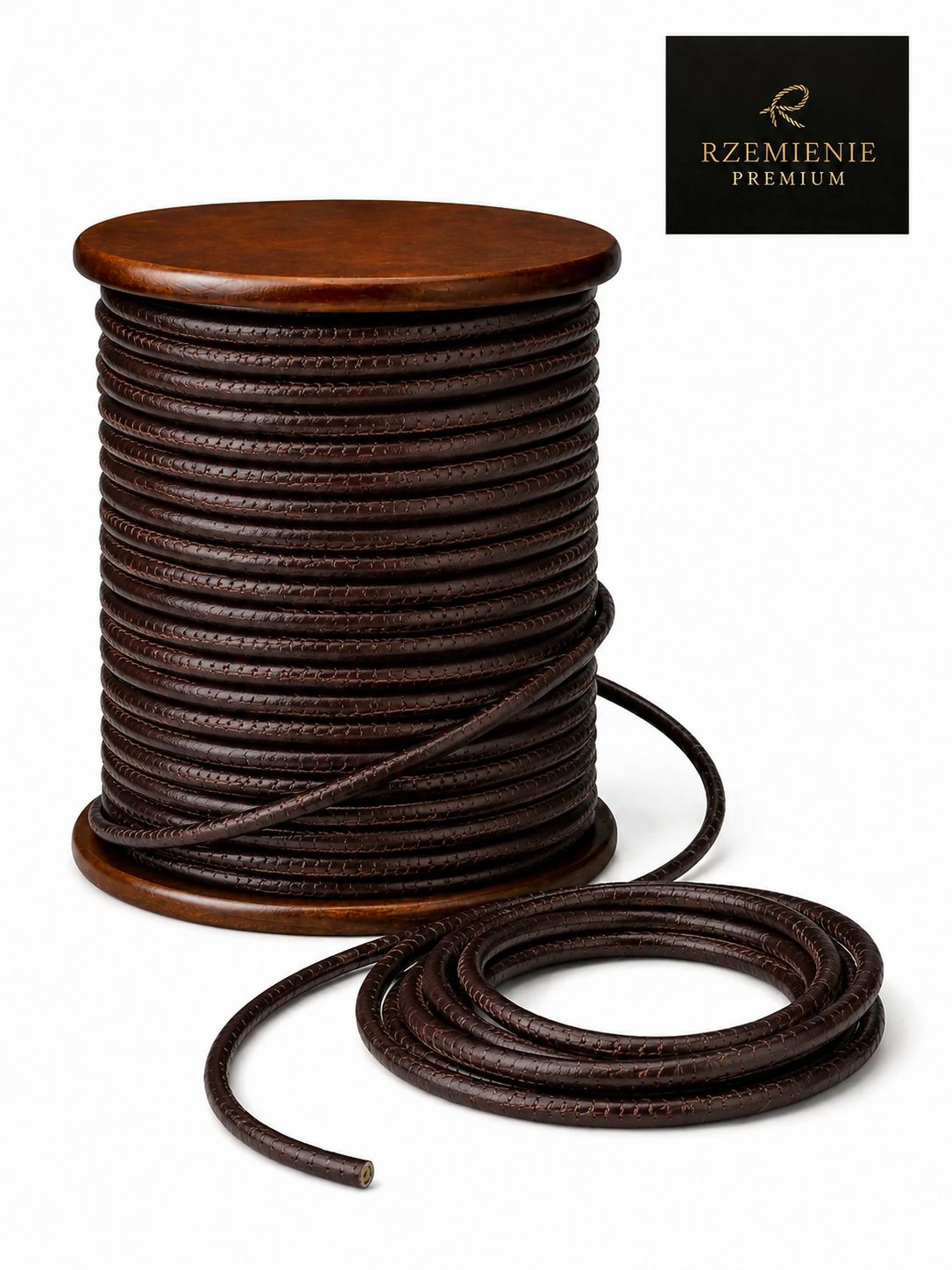 Rzemień Jubilerski Stitch Nappa Dark Brown 3mm klasa PREMIUM