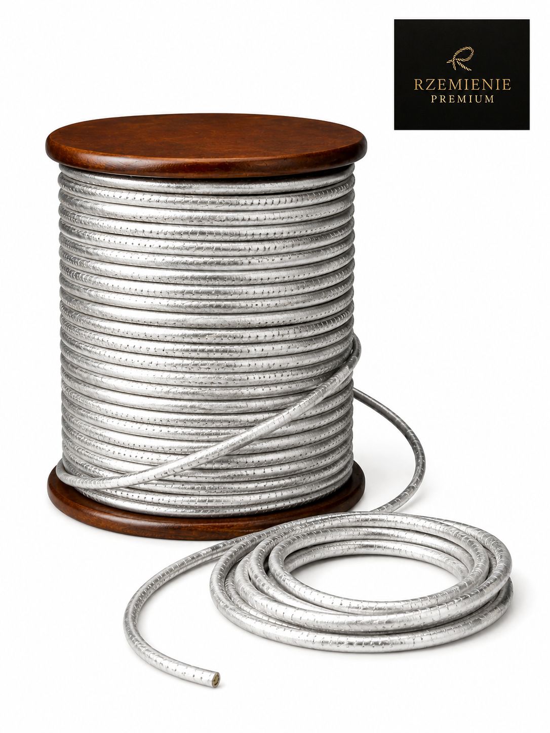 Rzemień Jubilerski Stitch Nappa Silver Metallic 3mm klasa PREMIUM