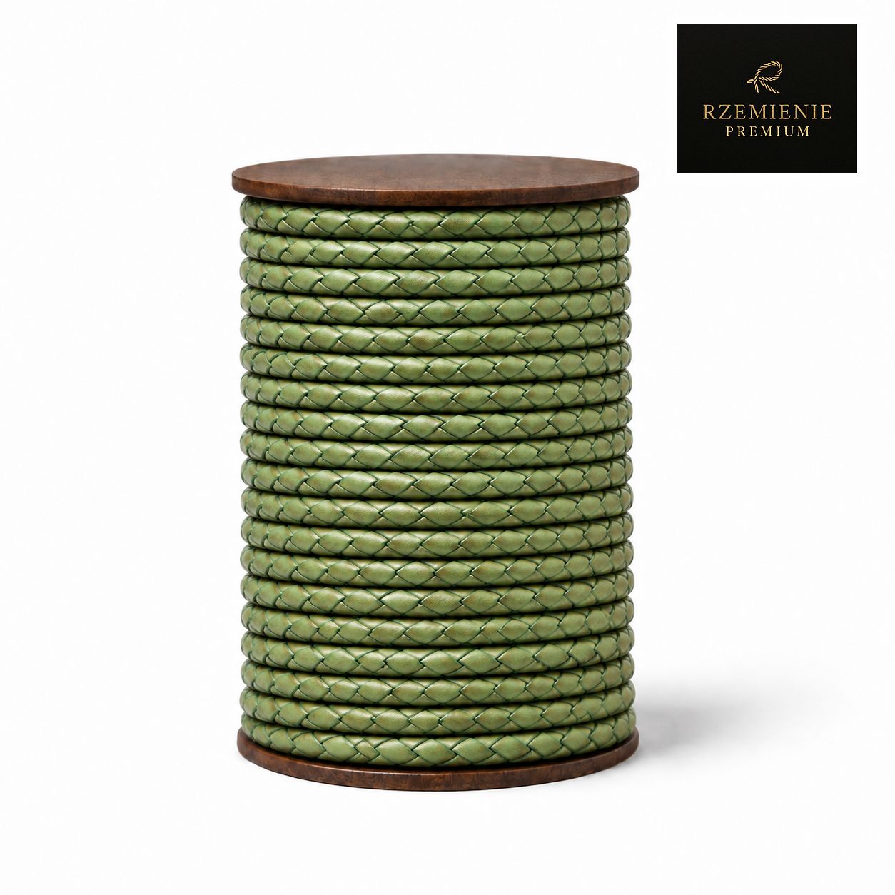 Rzemień Jubilerski pleciony Antique Olive 4 mm klasa PREMIUM