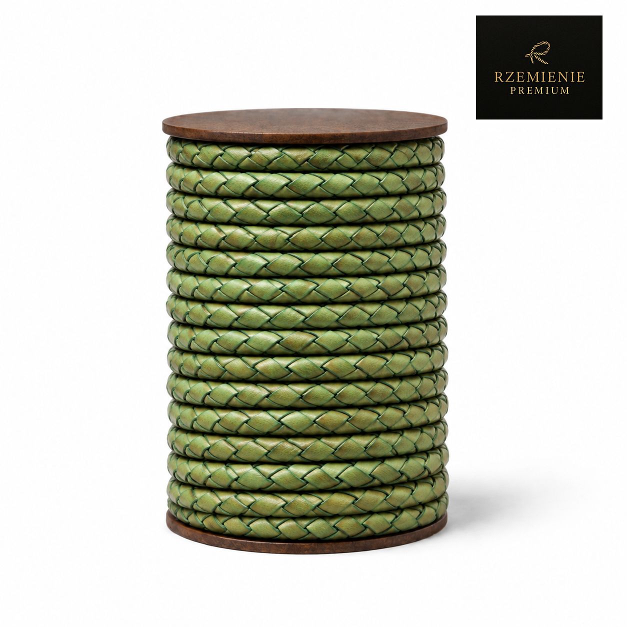 Rzemień Jubilerski pleciony Antique Olive 5 mm klasa PREMIUM