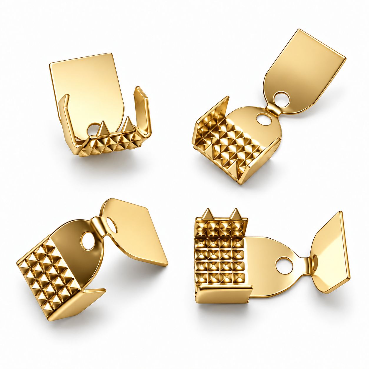 KOŃCÓWKA DO RZEMIENI PŁASKICH 6MM (2 PARY) Gold