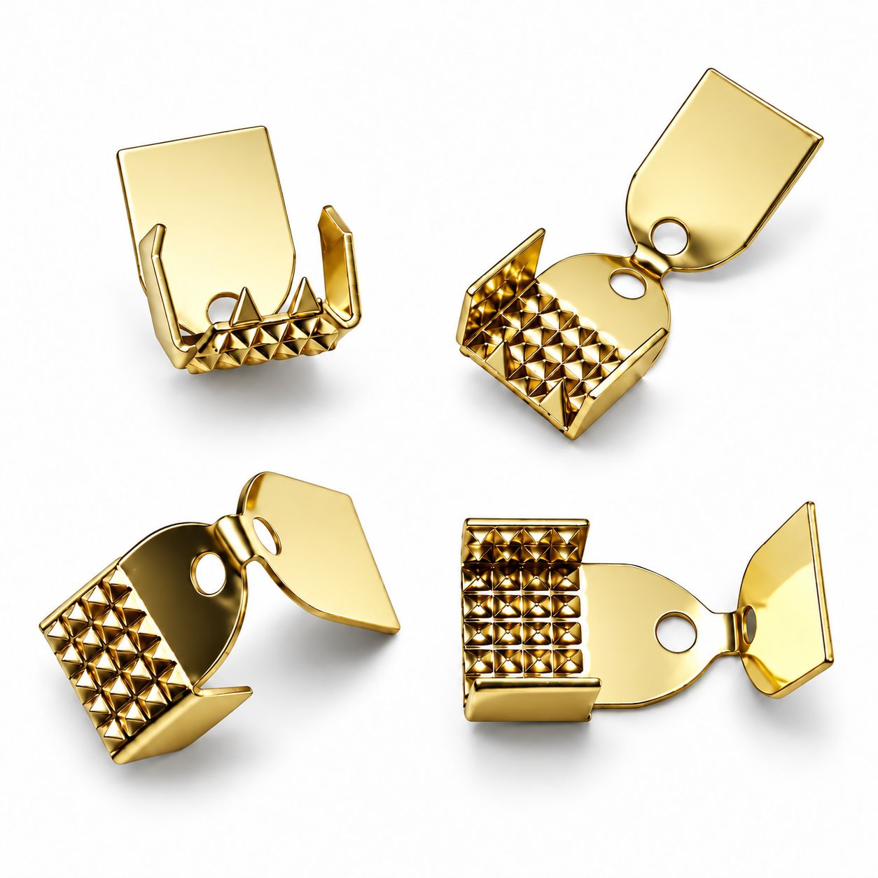 KOŃCÓWKA DO RZEMIENI PŁASKICH 5MM (2 PARY) Gold
