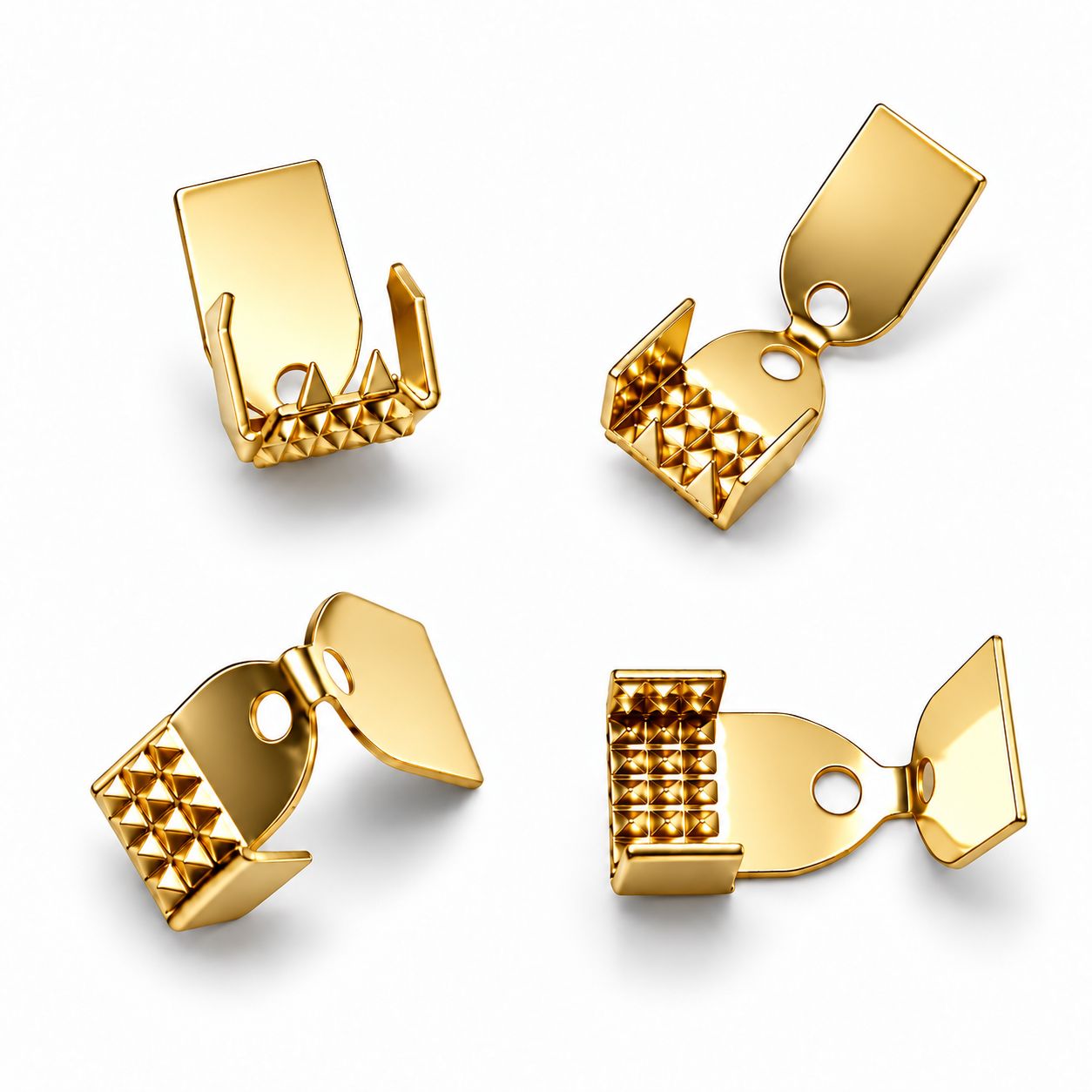 KOŃCÓWKA DO RZEMIENI PŁASKICH 4MM (2 PARY) Gold