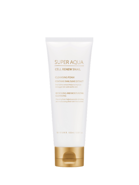 MISSHA Super Aqua Cell Renew Snail Cleansing Foam 100ml MISSHA Super Aqua Cell Renew Snail Cleansing Foam 100ml