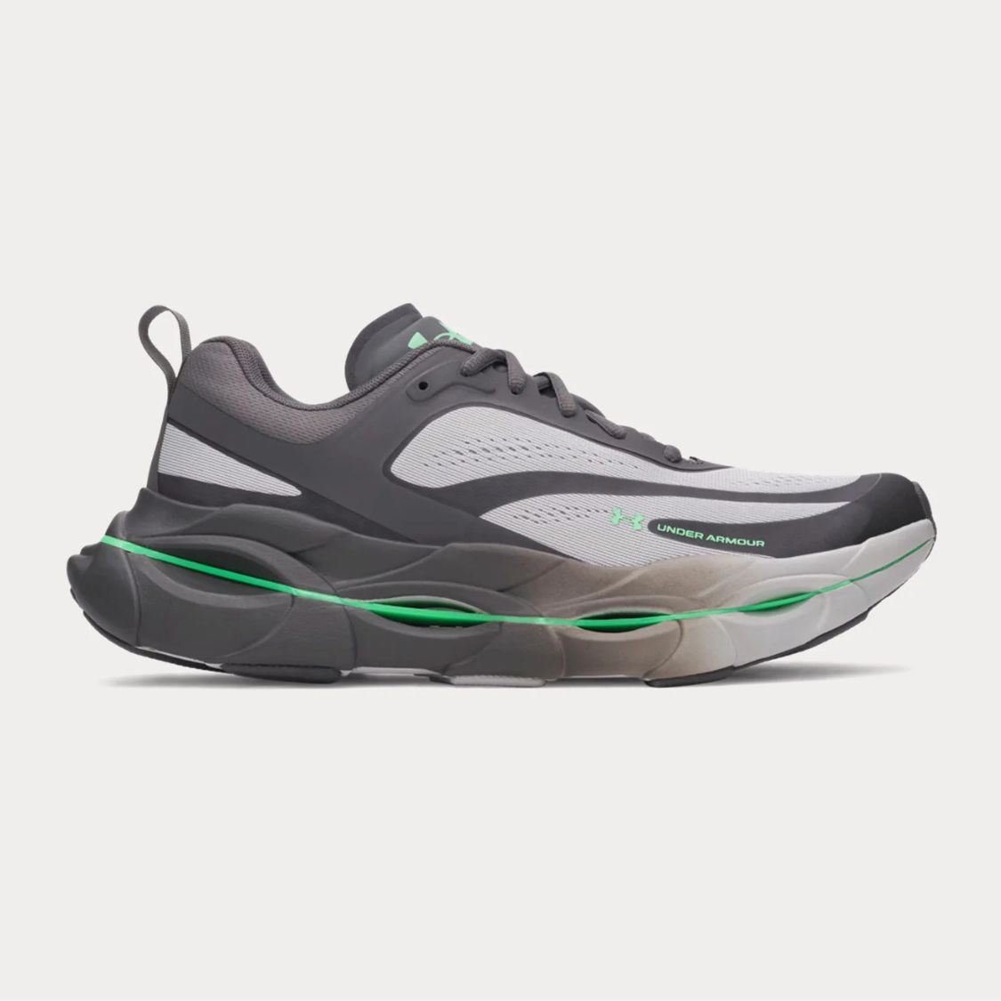 Under Armour - UA Halo Racer Mod Gray / Castlerock / Vapor Green Running