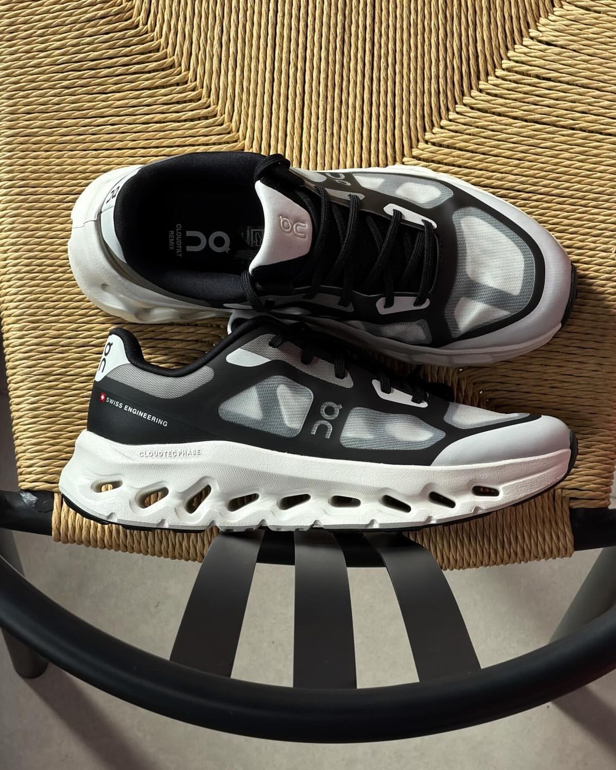 ON Cloud Tilt Remix All Day Trainers - Black White