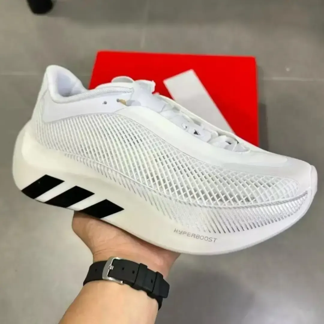 Adidas HYPERBOOST Waterproof PRO Running Shoe - White Black