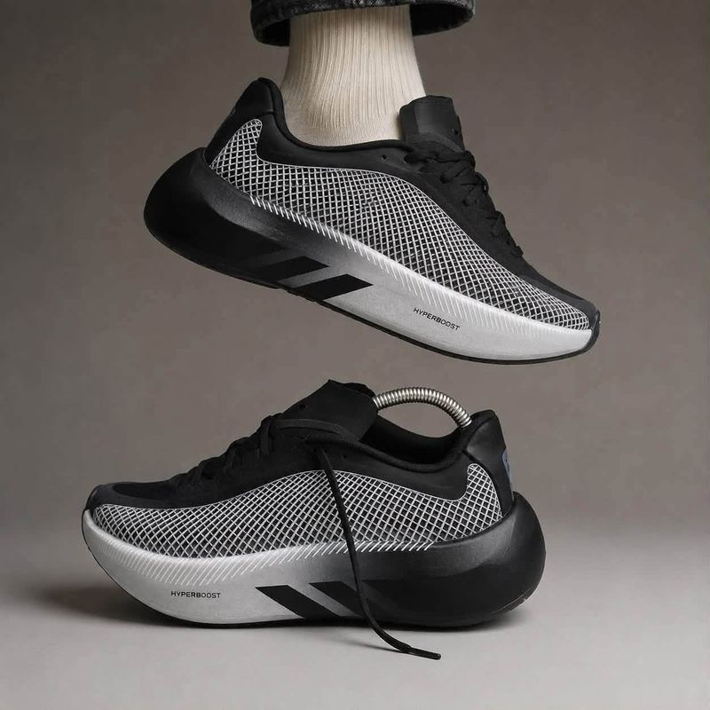 Adidas HYPERBOOST Waterproof PRO Running Shoe - Black Gray