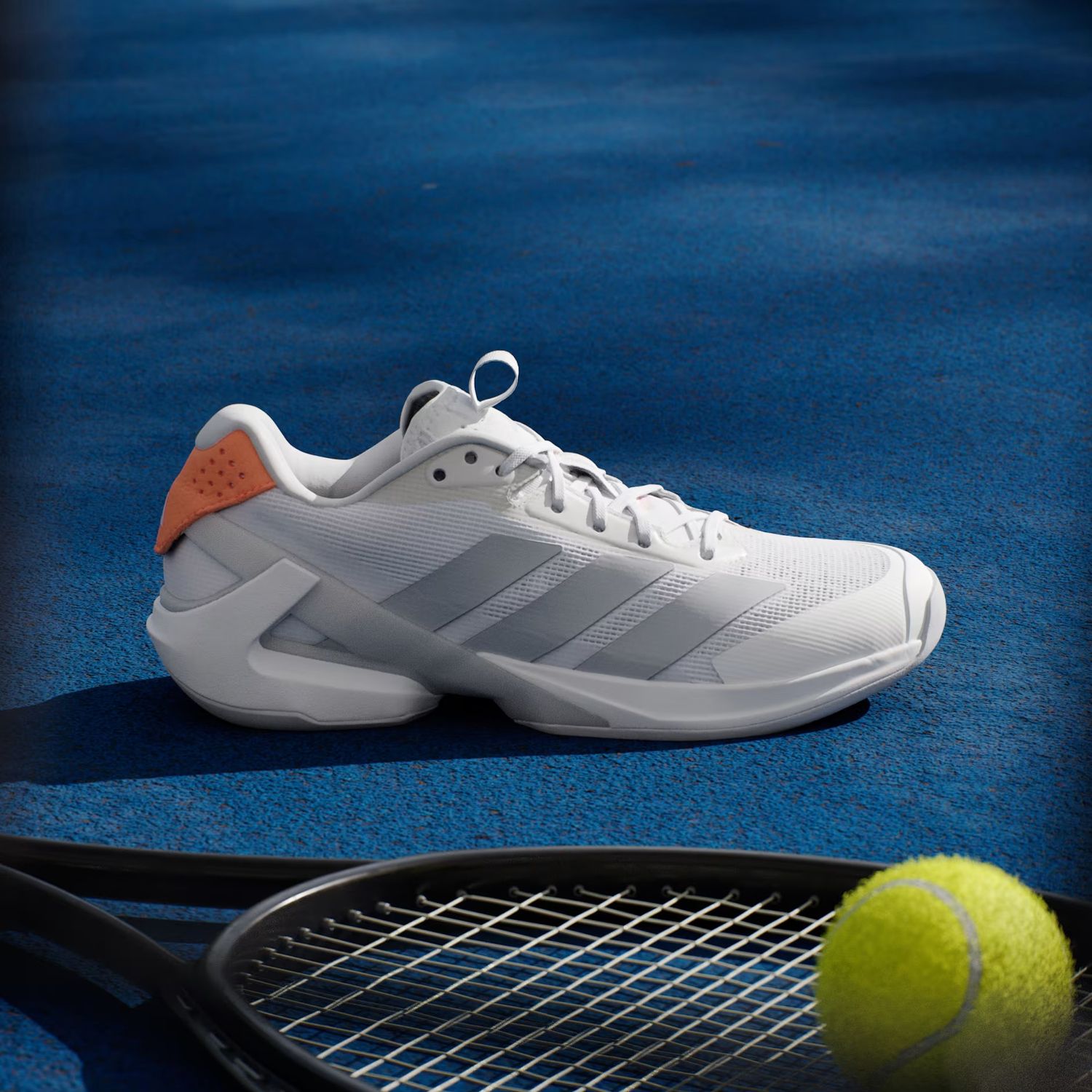 Adizero Ubersonic 5 Clay Cloud White/Beam Orange