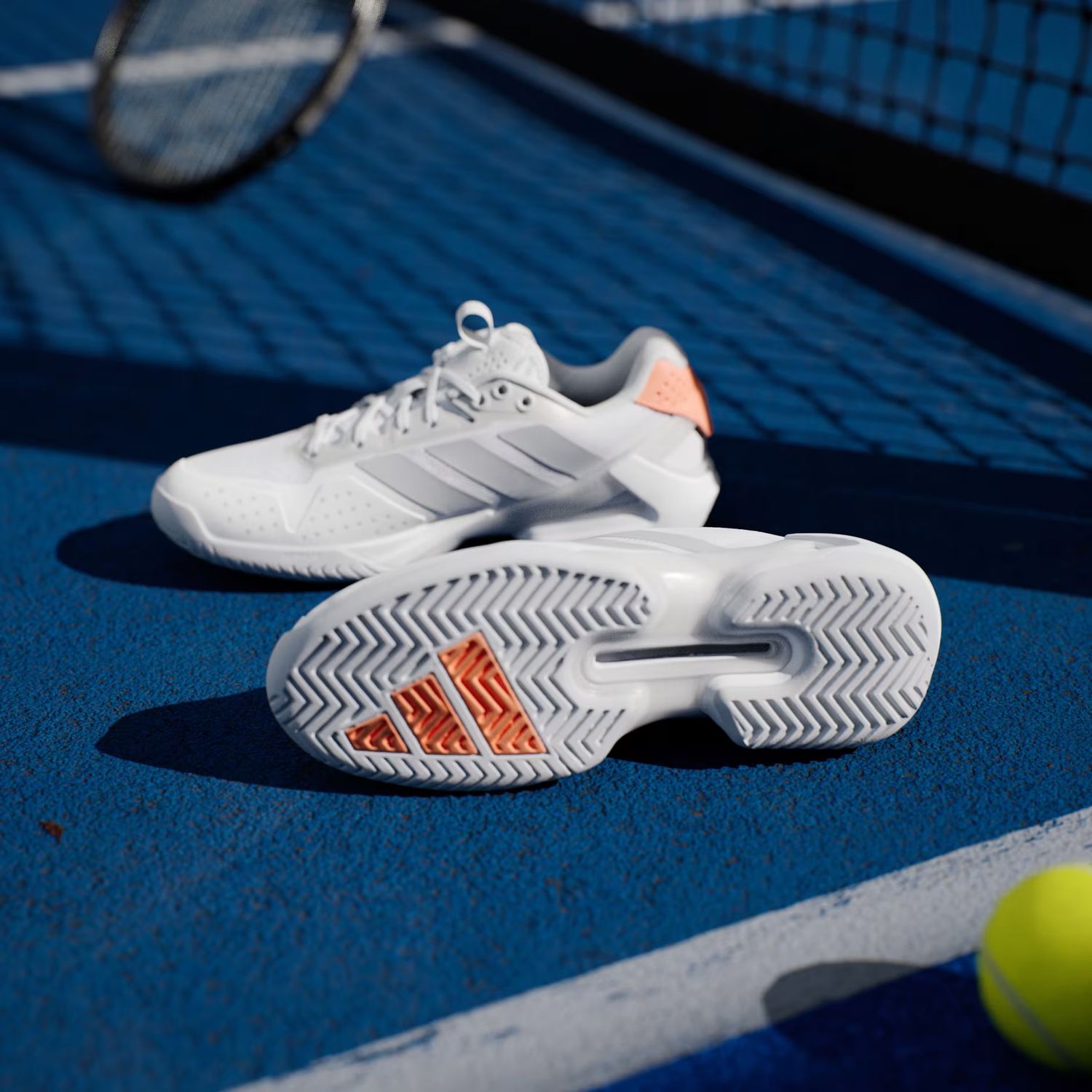 Adizero Ubersonic 5 Clay Cloud White/Beam Orange