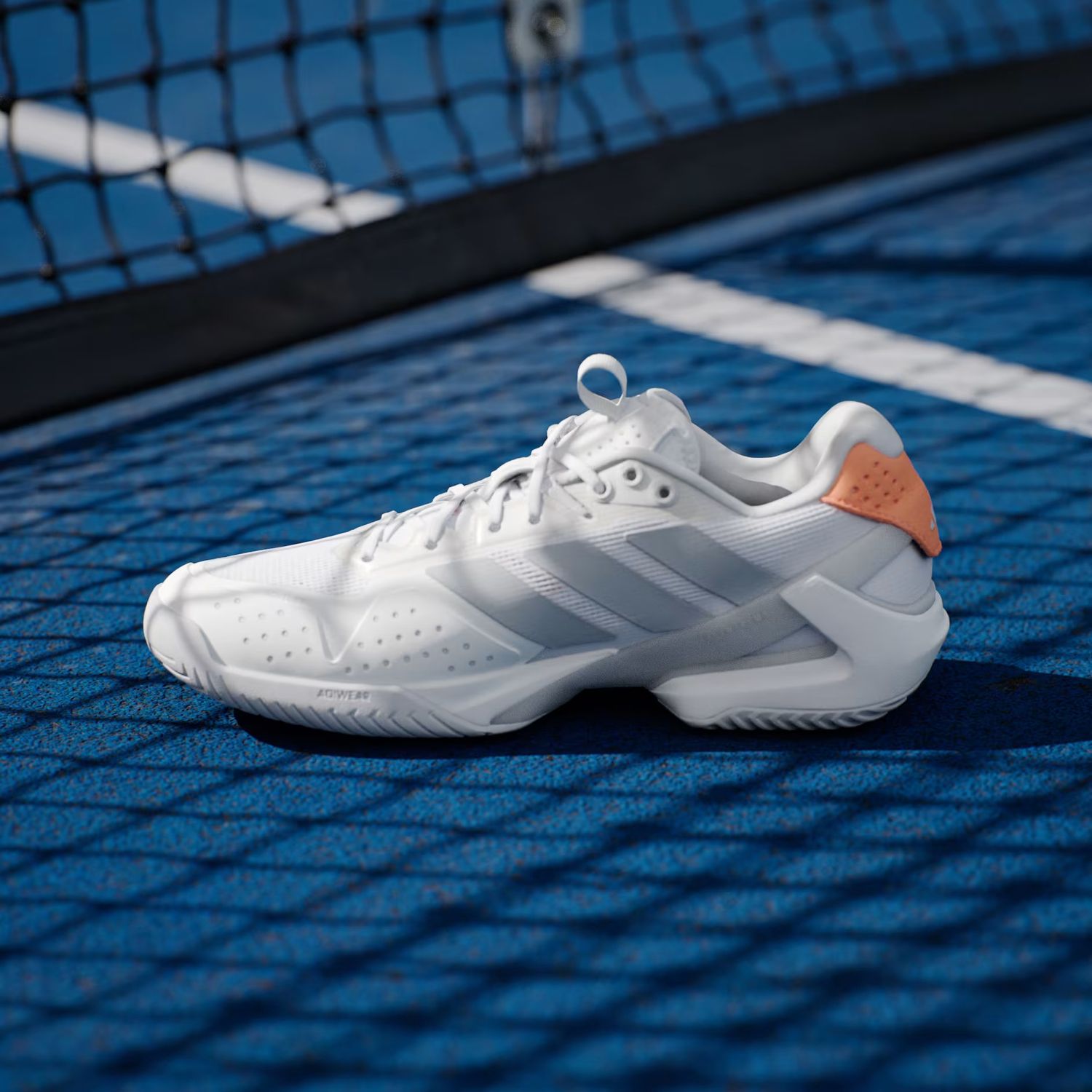 Adizero Ubersonic 5 Clay Cloud White/Beam Orange