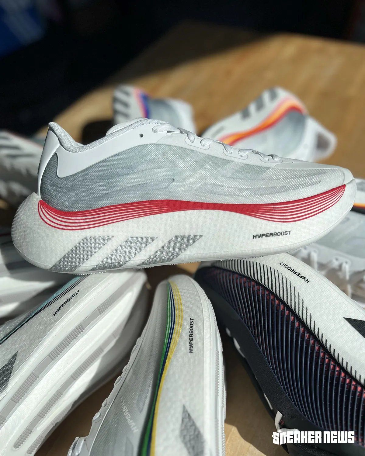 ADIDAS HYPERBOOST EPHR SHOES - Gray Red White