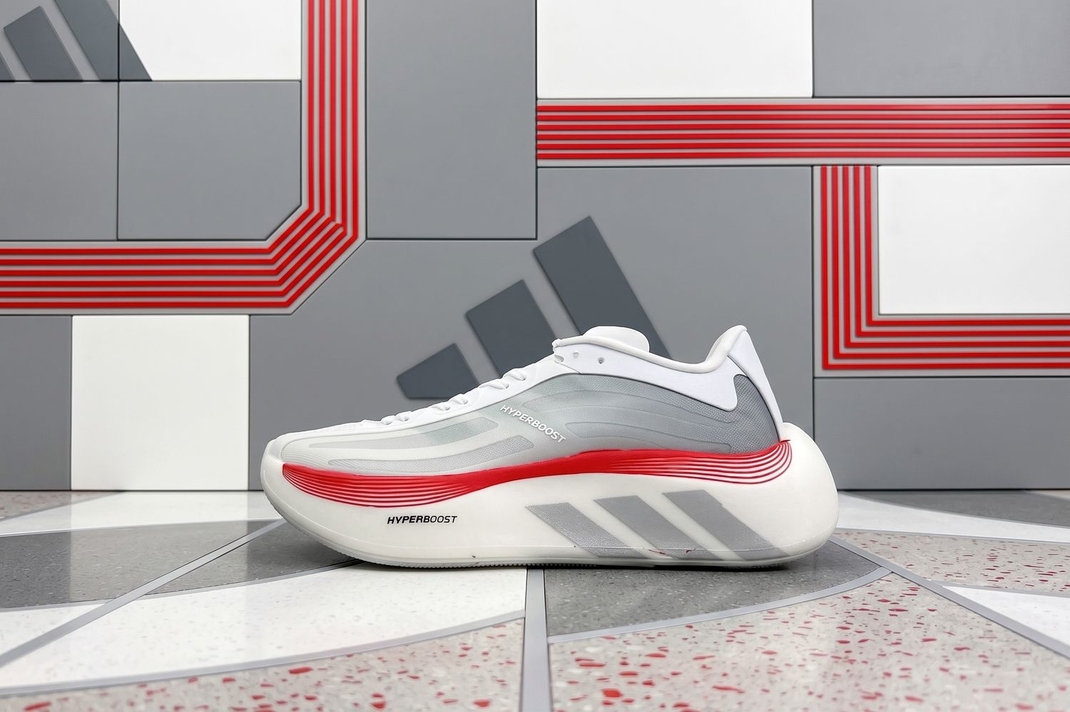 ADIDAS HYPERBOOST EPHR SHOES - Gray Red White