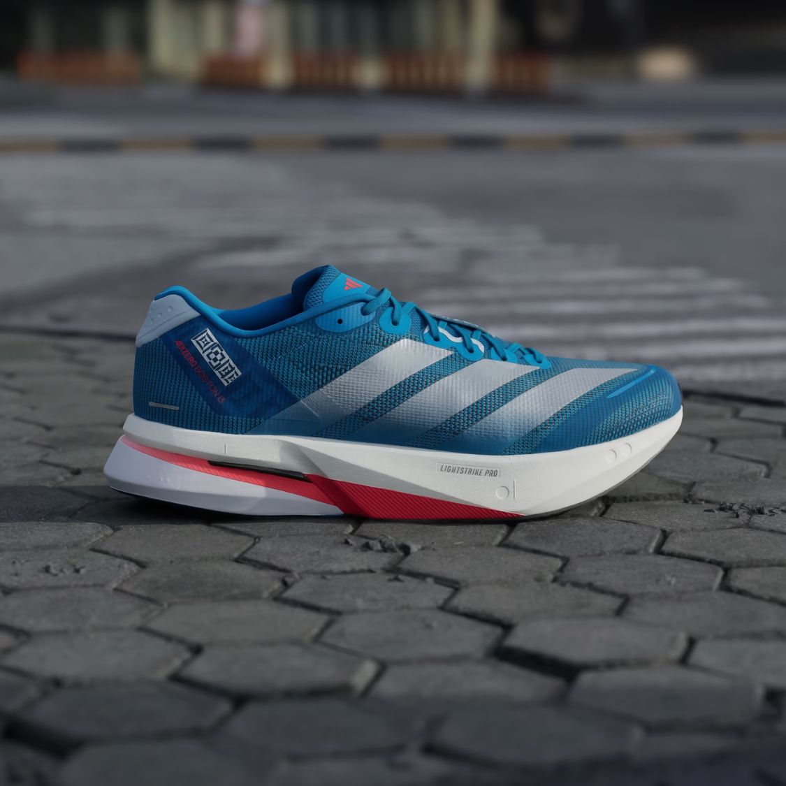 Adidas Adizero Boston 13 - Silver Metallic / Dark Blue