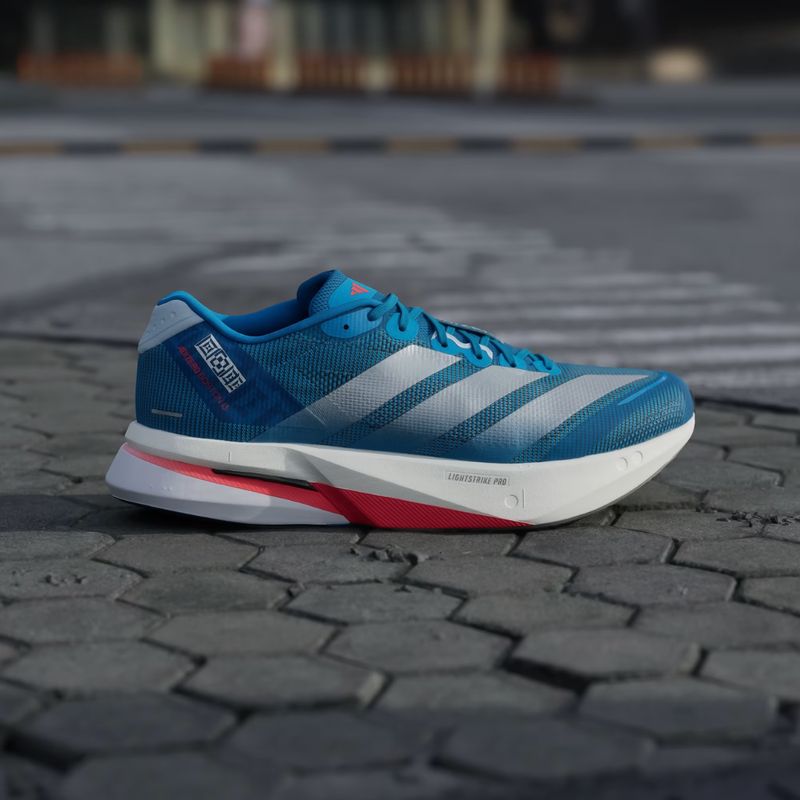 Adidas Adizero Boston 13 - Silver Metallic / Dark Blue