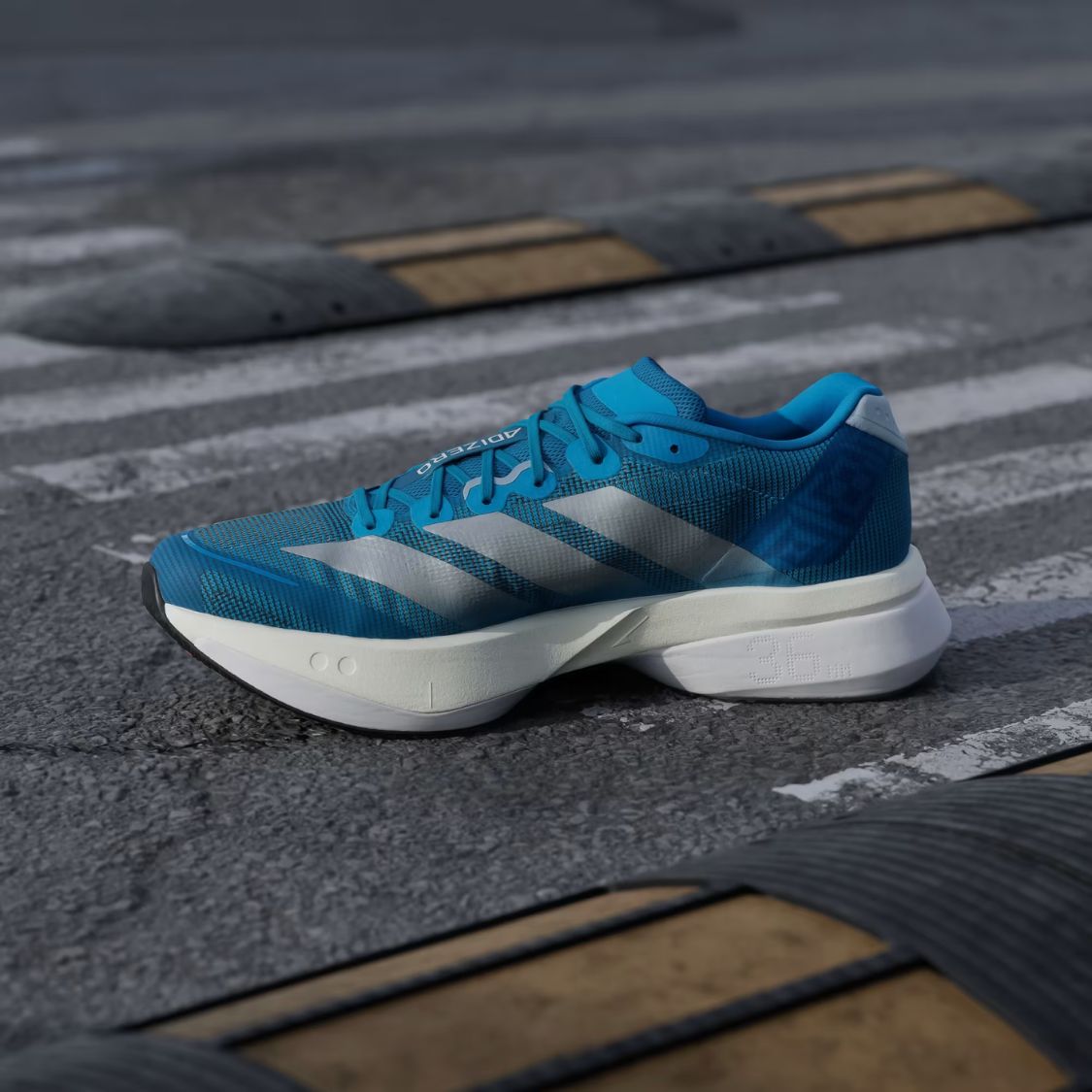 Adidas Adizero Boston 13 - Silver Metallic / Dark Blue