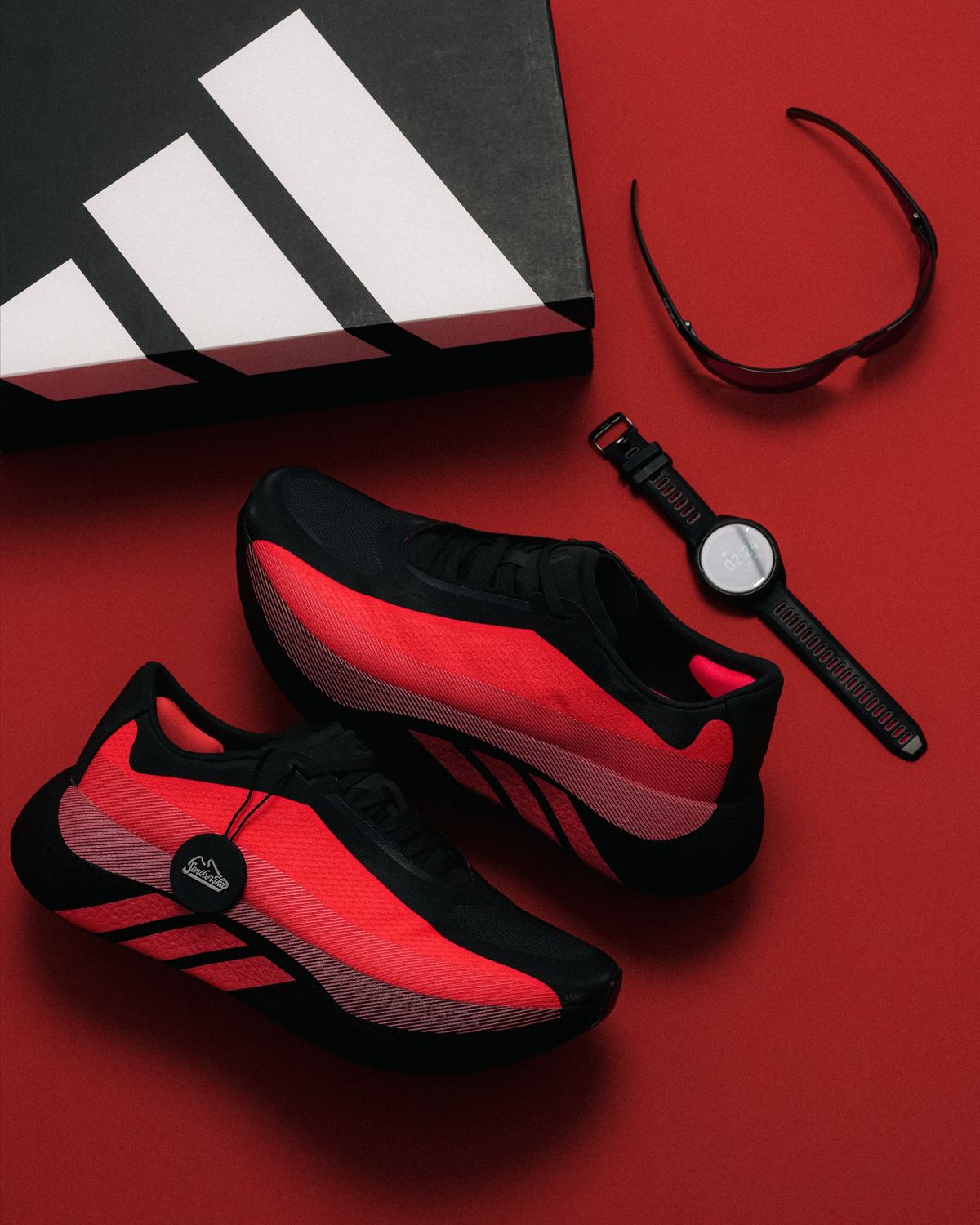 Adidas HYPERBOOST EDGE Running Shoes - Black Red