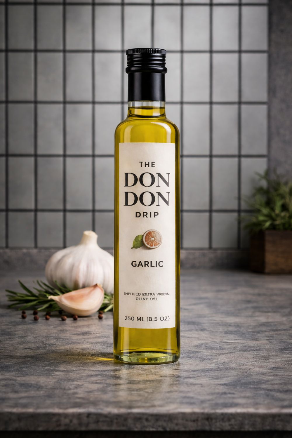 🧄 The Don Don Drip Garlic Infused Olive Oil (12 oz)