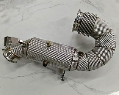 300cell Downpipe with Special Heatshield For Mercedes Benz C300 M254 2.0T W206