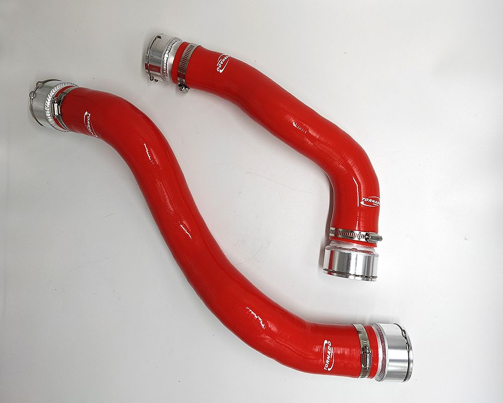 Red Hot Intercooler Silicon Pipe for Mercedes Benz CLA , A , B GLA with CNC plug n play adapters