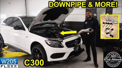 300 Cell Downpipe with Special Heatshield for Mercedes-Benz C200 C300 W205 – M264 M274