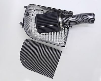 COMPLETE AIRBOX for Mercedes Benz with air filter, heat shielding and thermal paste in Carbon Fiber looks