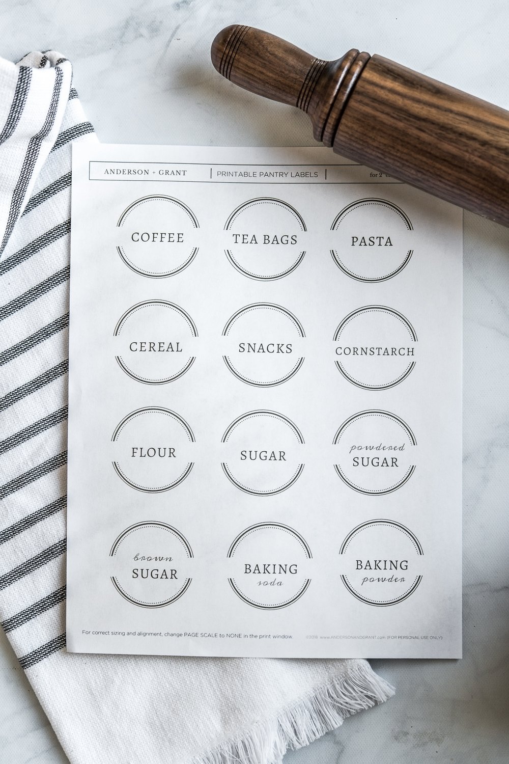Custom Round Farmhouse Kitchen Labels