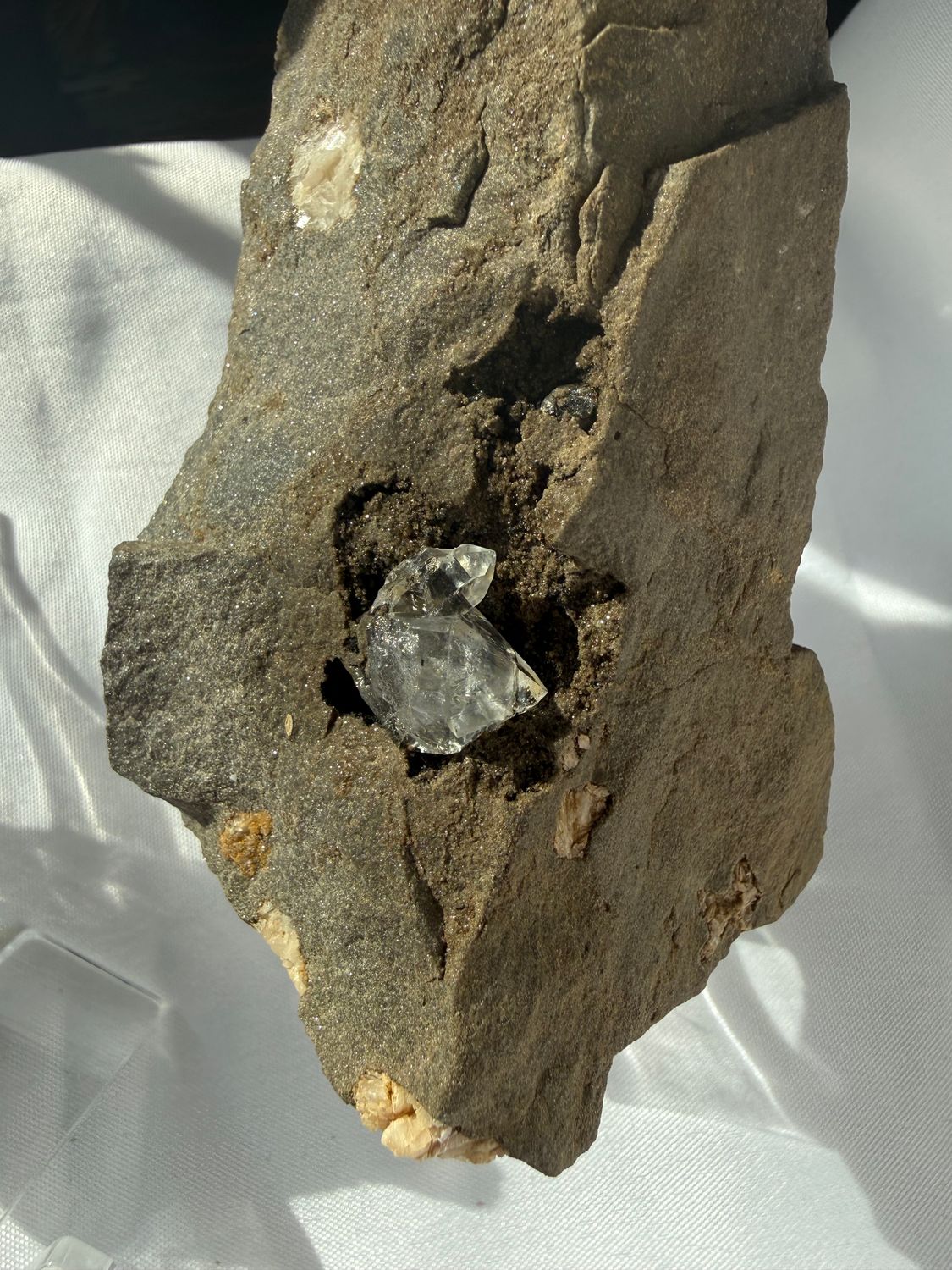 Herkimer diamond on Dolomite