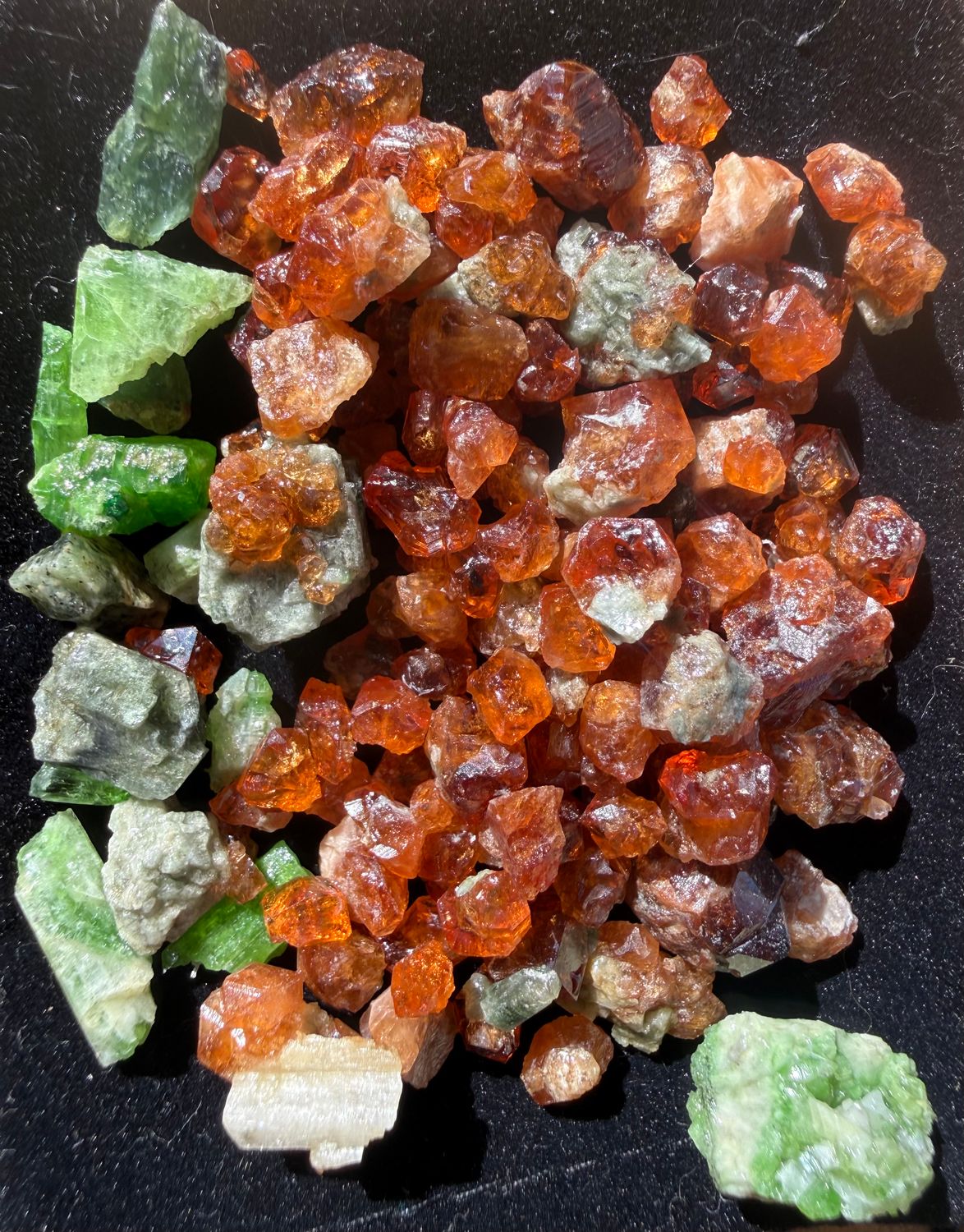 Red and Green Garnets