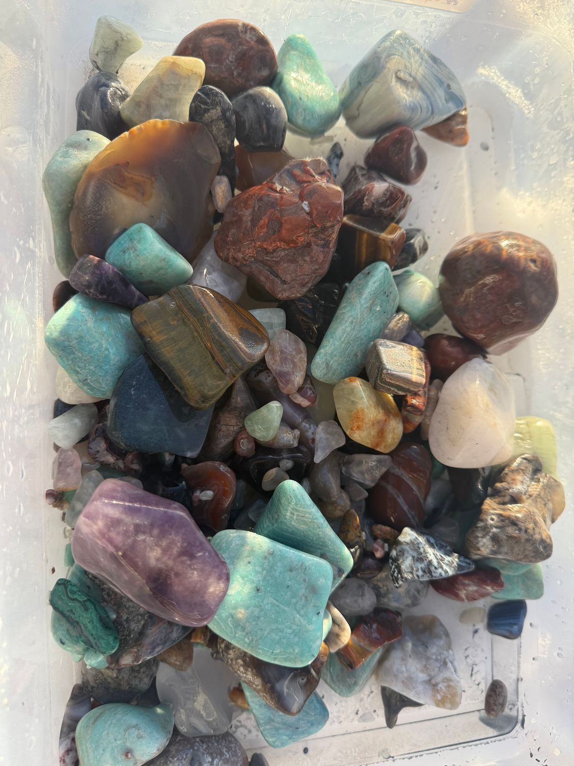 Tumbled rocks and minerals