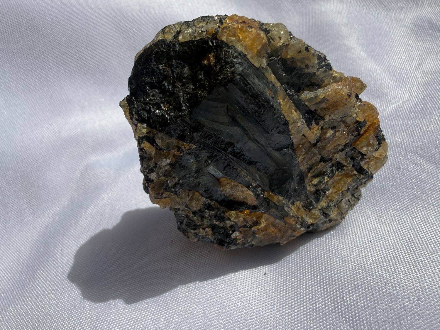 Black Tourmaline with Quartz