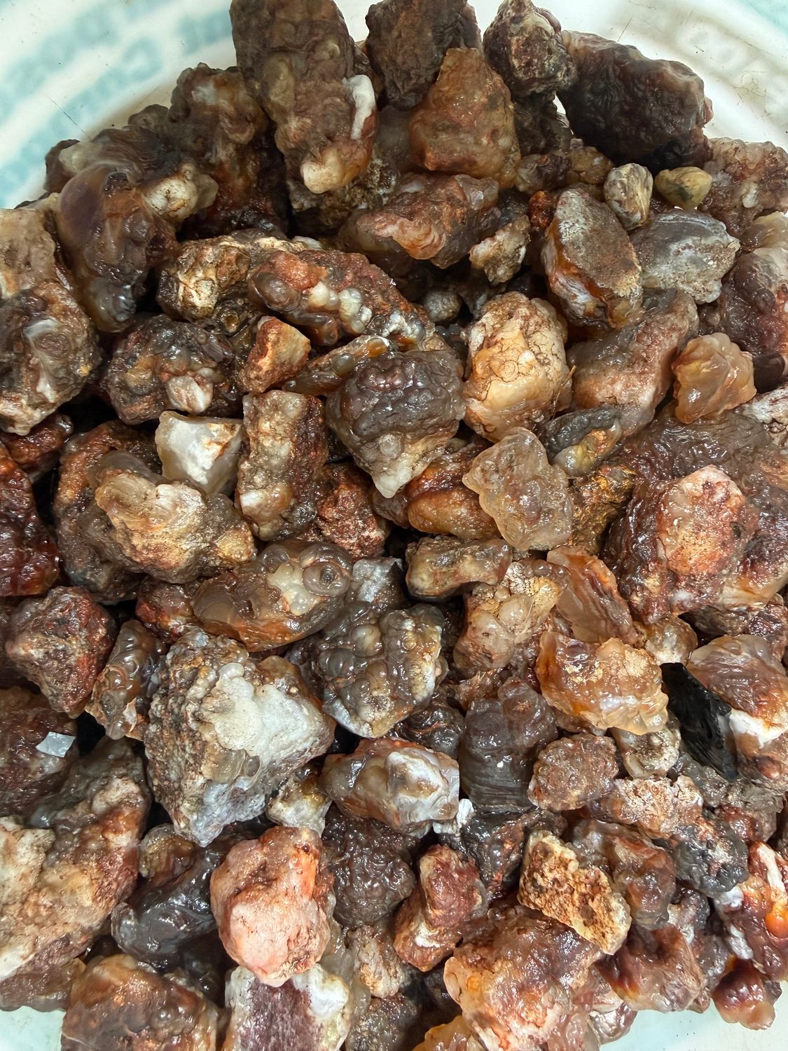 Raw Fire Agates