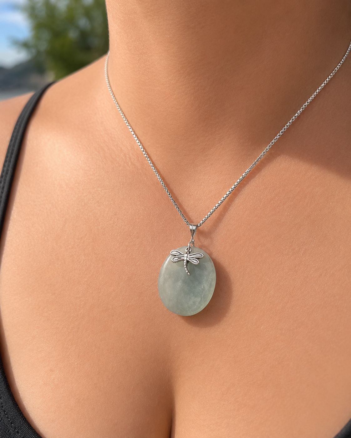 Jadeite Dragonfly Pendant